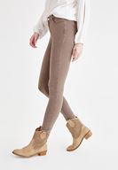 Bayan Gri Dar Paça Orta Bel Pantolon