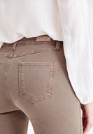 Bayan Gri Dar Paça Orta Bel Pantolon