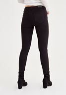 Bayan Siyah Dar Paça Orta Bel Pantolon