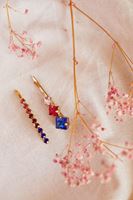 Bayan Çok Renkli Taşlı 2'li Toka Seti