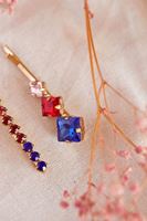 Bayan Çok Renkli Taşlı 2'li Toka Seti