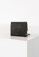 Bayan Siyah Püskül Detaylı Süet Cüzdan