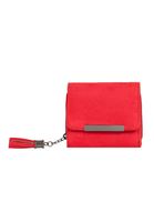 Bayan Kırmızı Püskül Detaylı Süet Cüzdan