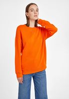 Bayan Turuncu Sıfır Yaka Bol Kesim Sweatshirt