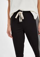 Bayan Siyah Orta Bel Jogger Pantolon
