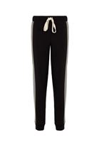 Bayan Siyah Orta Bel Jogger Pantolon