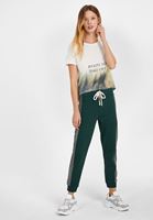 Bayan Yeşil Orta Bel Jogger Pantolon