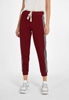 Bayan Bordo Orta Bel Jogger Pantolon
