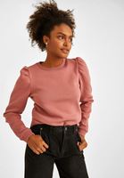 Bayan Pembe Balon Kollu Sweatshirt