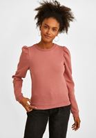 Bayan Pembe Balon Kollu Sweatshirt
