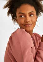 Bayan Pembe Balon Kollu Sweatshirt