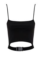 Bayan Siyah Toka Detaylı Kısa Atlet