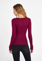 Bayan Mor Kruvaze Yaka Bluz