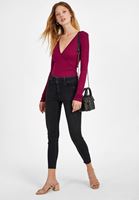 Bayan Mor Kruvaze Yaka Bluz