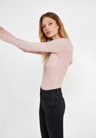 Bayan Pembe Kruvaze Yaka Bluz