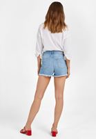Bayan Mavi Ultra Yüksek Bel Kot Şort