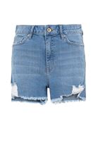 Bayan Mavi Ultra Yüksek Bel Kot Şort