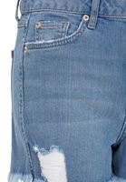 Bayan Mavi Ultra Yüksek Bel Kot Şort