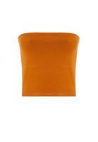 Bayan Turuncu Straplez Crop Top