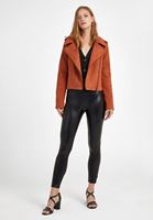 Bayan Siyah Yüksek Bel Parlak Tayt