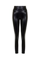 Bayan Siyah Yüksek Bel Parlak Tayt