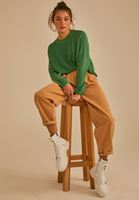 Bayan Turuncu Ultra Yüksek Bel Slouchy Pantolon