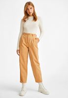 Bayan Turuncu Ultra Yüksek Bel Slouchy Pantolon