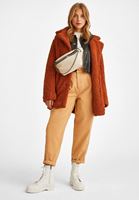 Bayan Turuncu Ultra Yüksek Bel Slouchy Pantolon