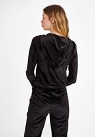 Bayan Siyah Yumuşak Tuşeli Sweatshirt