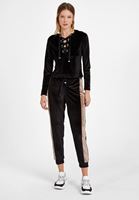 Bayan Siyah Yumuşak Tuşeli Sweatshirt