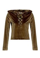 Bayan Yeşil Yumuşak Tuşeli Sweatshirt