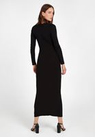 Bayan Siyah V Yaka Uzun Elbise