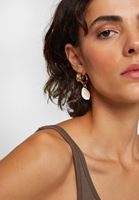 Bayan Altın Deniz Kabuklu 2'li Küpe