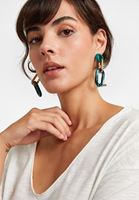 Bayan Yeşil Sallantılı Küpe