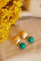 Bayan Çok Renkli Taş Uçlu Sallantılı Küpe