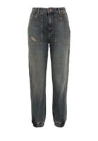 Bayan Mavi Ultra Yüksek Bel Jogger Pantolon