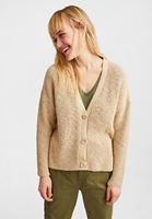 Bayan Krem Düğme Detaylı Örme Hırka