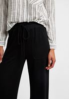 Bayan Siyah Orta Bel Bol Pantolon