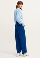 Bayan Mavi Orta Bel Bol Pantolon