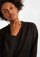 Bayan Siyah Midi Boy Sweat Elbise