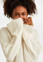 Bayan Krem Bisiklet Yaka Kazak