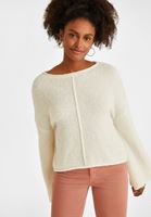 Bayan Krem Bisiklet Yaka Kazak