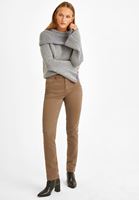 Bayan Kahverengi Yüksek Bel Slim Pantolon