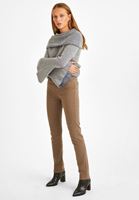 Bayan Kahverengi Yüksek Bel Slim Pantolon