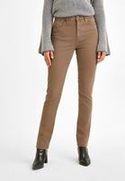 Bayan Kahverengi Yüksek Bel Slim Pantolon