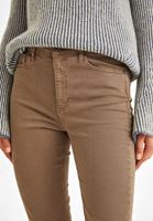 Bayan Kahverengi Yüksek Bel Slim Pantolon