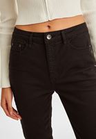 Bayan Siyah Yüksek Bel Slim Pantolon