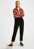 Bayan Siyah Ultra Yüksek Bel Kadife Pantolon