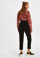 Bayan Siyah Ultra Yüksek Bel Kadife Pantolon