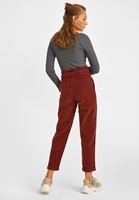 Bayan Kiremit Ultra Yüksek Bel Kadife Pantolon